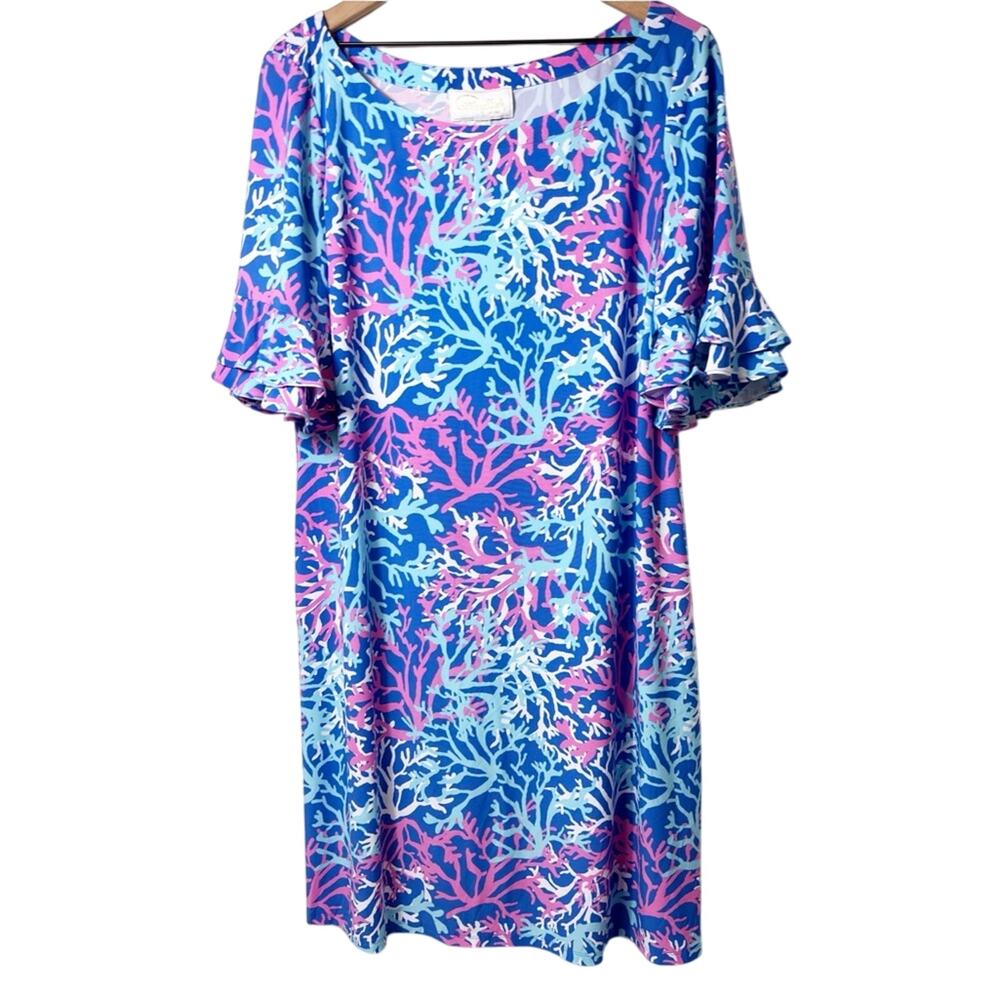 PAPPAGALLO SAPPHIRE PINK MULTI WOMEN DRESS SIZE XL BRAND NEW WITH TAGS